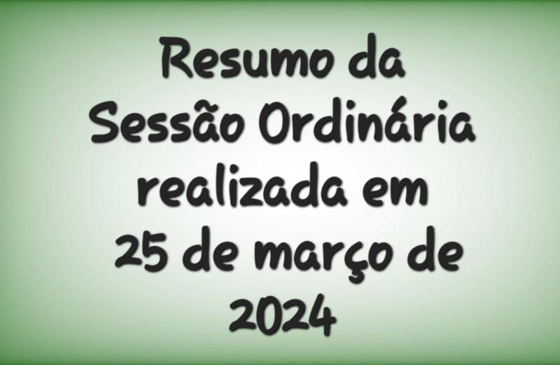  SESSÃO ORDINÁRIA